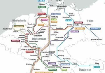 Deutsche Bahn (DB): The night train route network (2023)