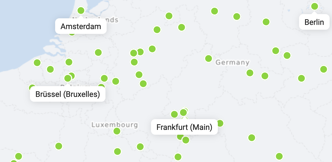 Streckennetz Flixbus Nachtbus